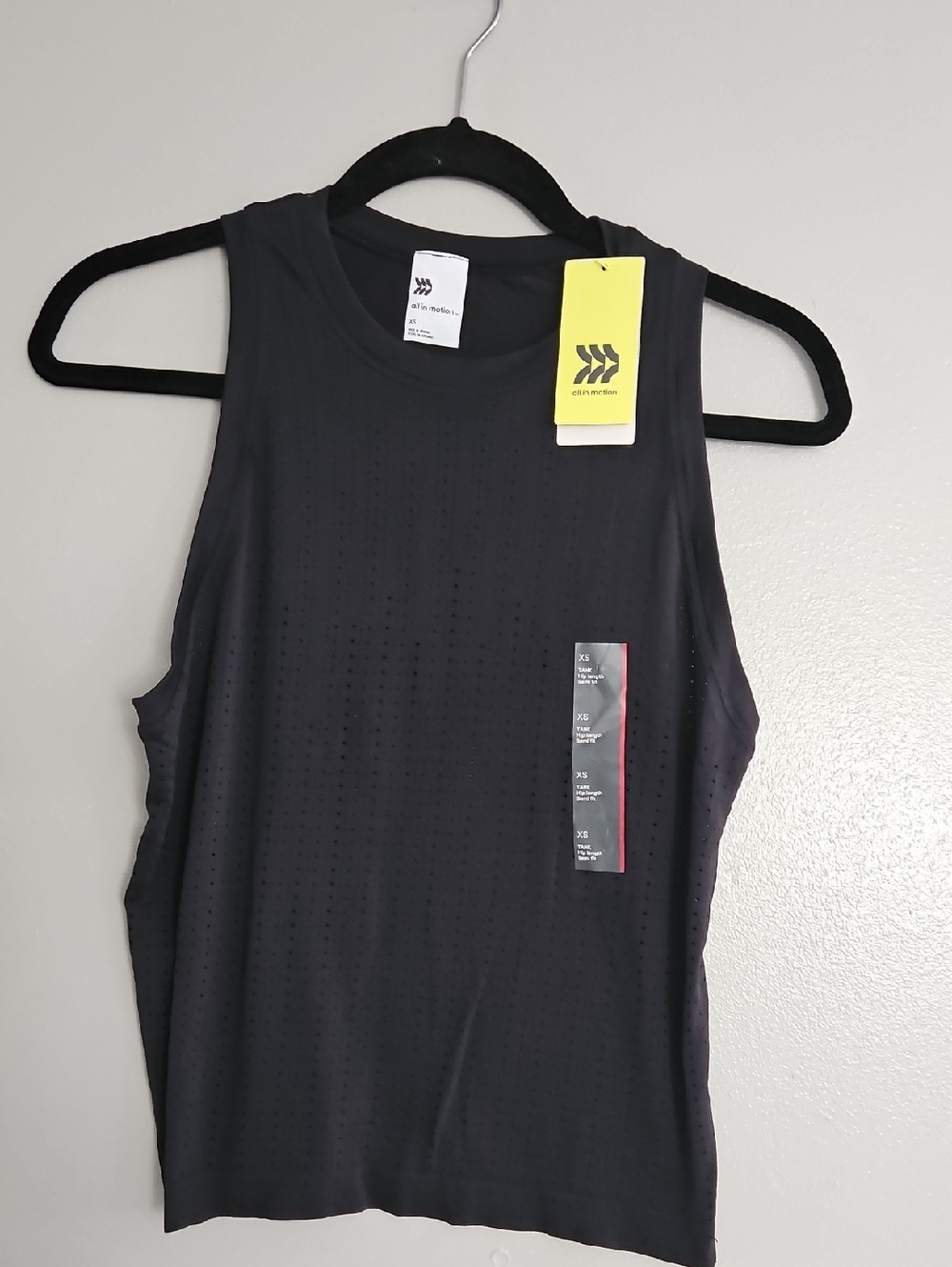all in motion Black Perforated Sleeveless Workout Tank